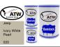 Preview: Jeep, Ivory White Pearl, 020: 500ml Lackdose + 500ml Klarlack + 250ml Härter - Set, von ATW Autoteile West.